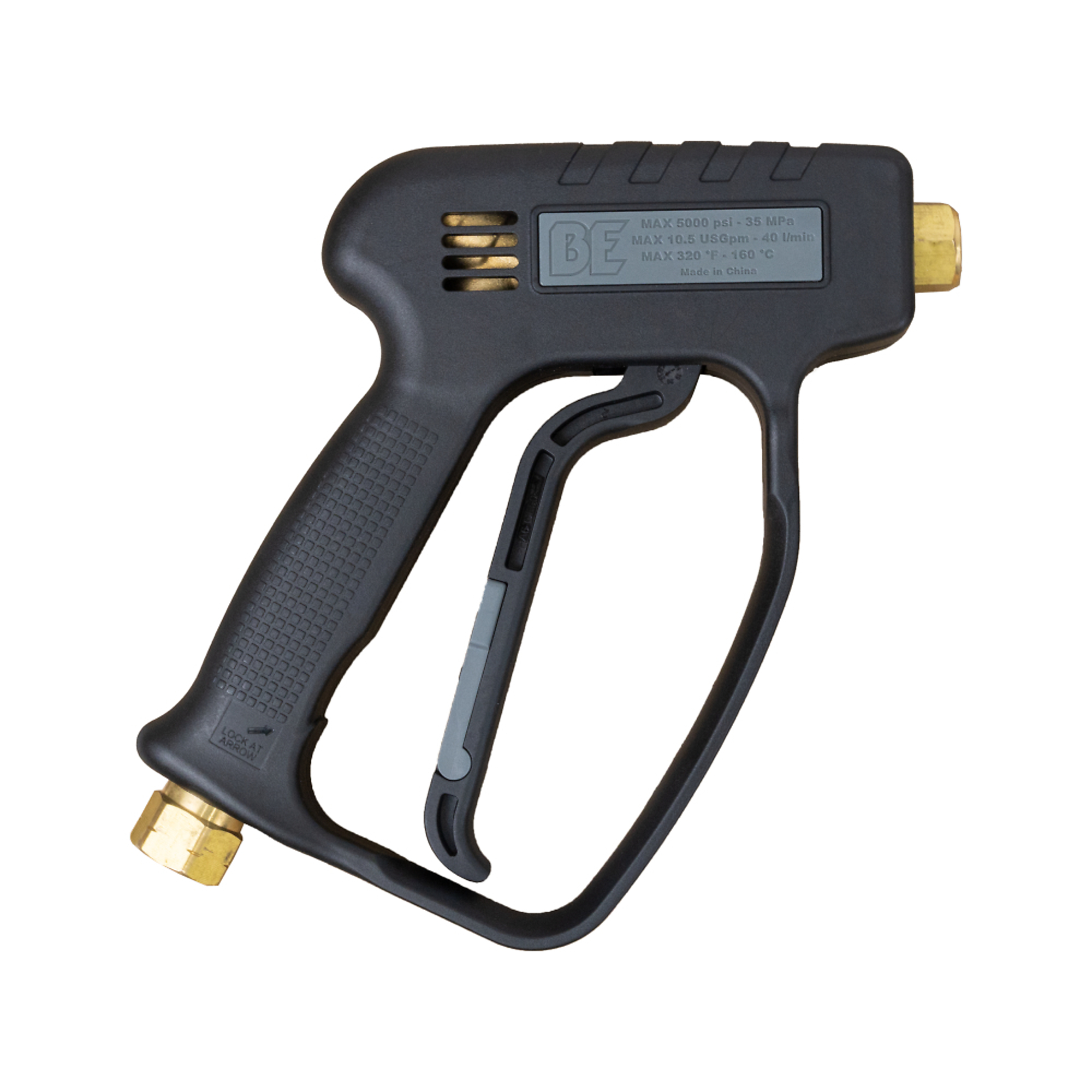 BE Power Equipment High Temperature Pressure Washer Gun — Hot & Cold Water, Durable Plastic Handle, Model# 85.202.109BEP
